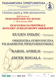 Afisz: XIII �wi�tokrzyskie Dni Muzyki
